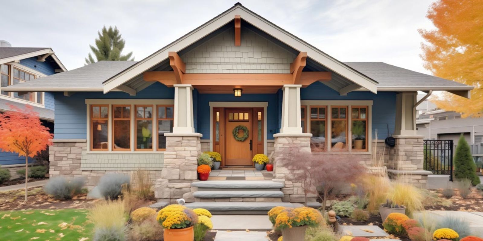single story, craftsman-style family home